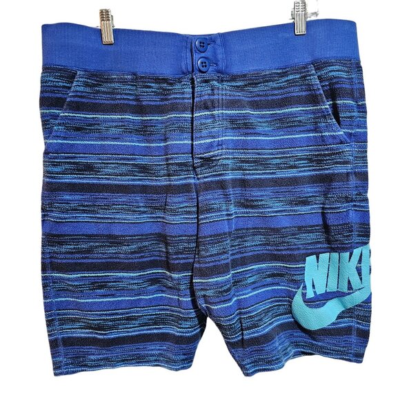 NIke Men's Size XL FC Squad Shorts Terry Cloth Sweats Stripes - Picture 1 of 15